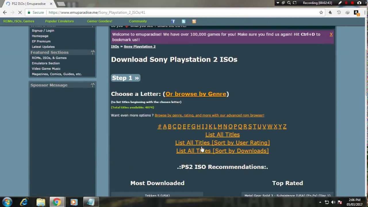pcsx2 file not found